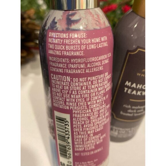 Bath & Body Works Christmas Holiday Winter Scented Room Sprays X 2 - Picture 4 of 8